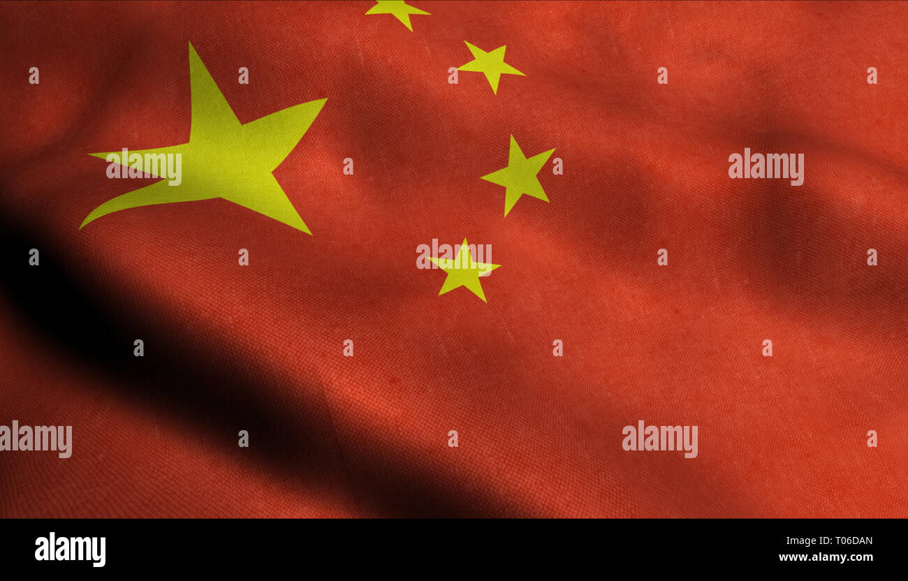 China map waving flag hi-res stock photography and images - Alamy