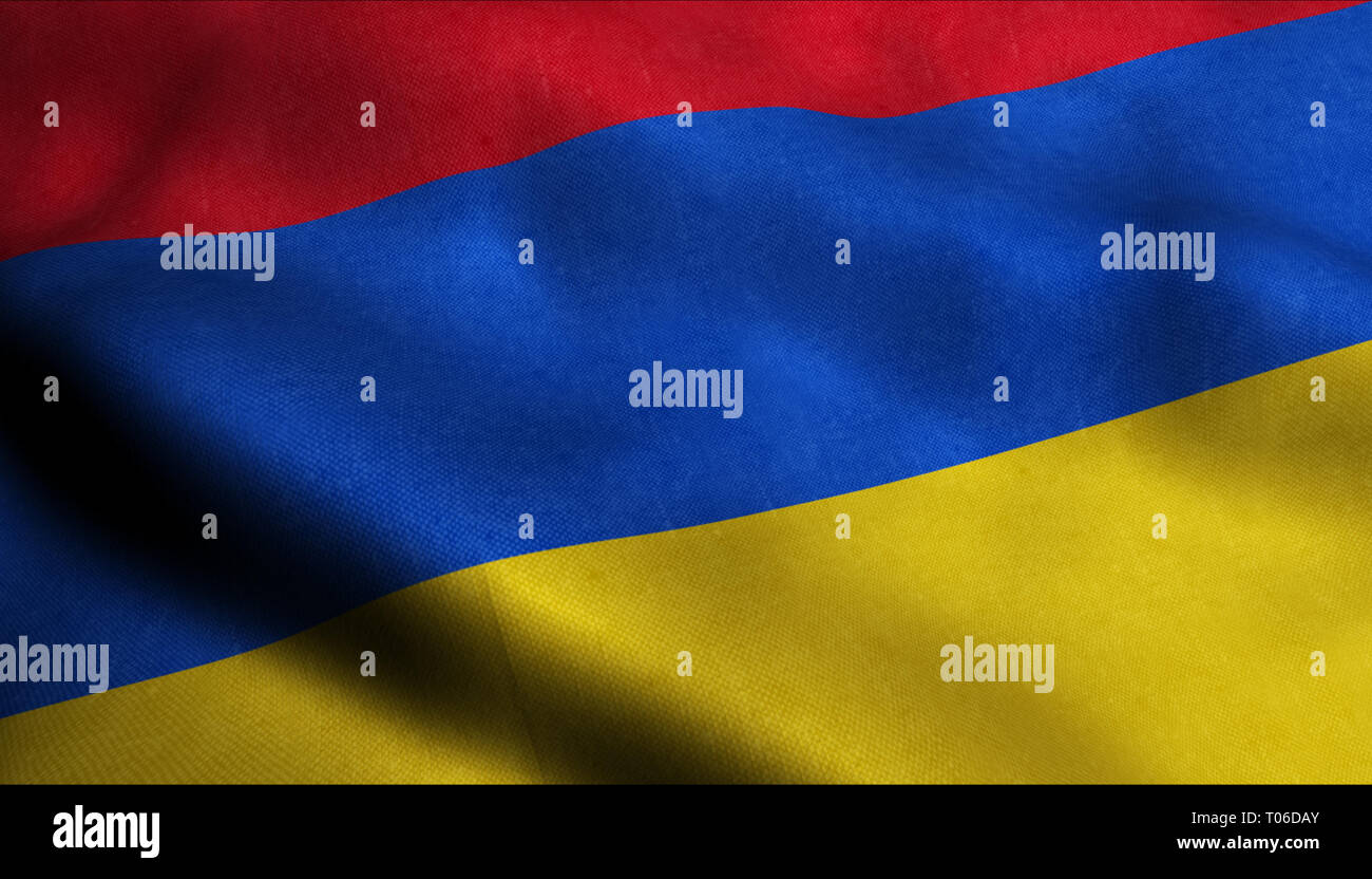 Armenia Waving Flag in 3D Stock Photo - Alamy