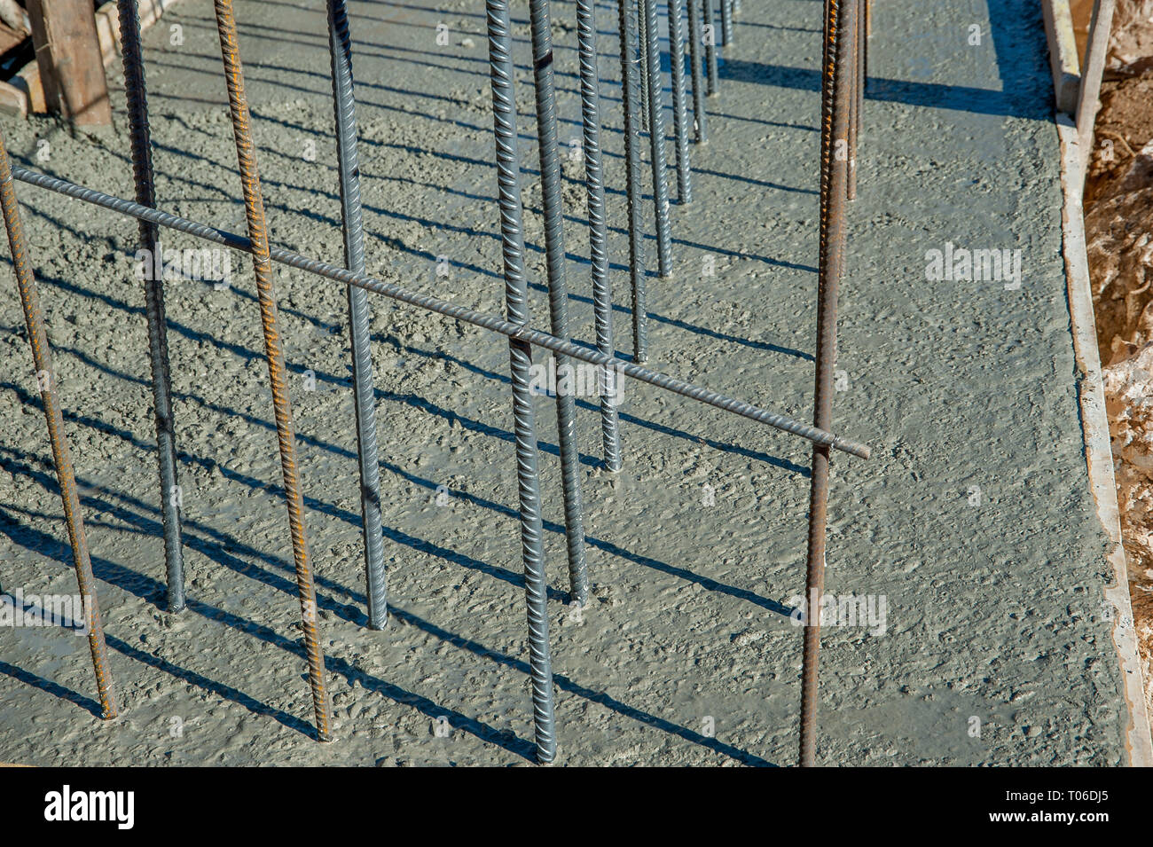 reinforced concrete wall construction Stock Photo Alamy