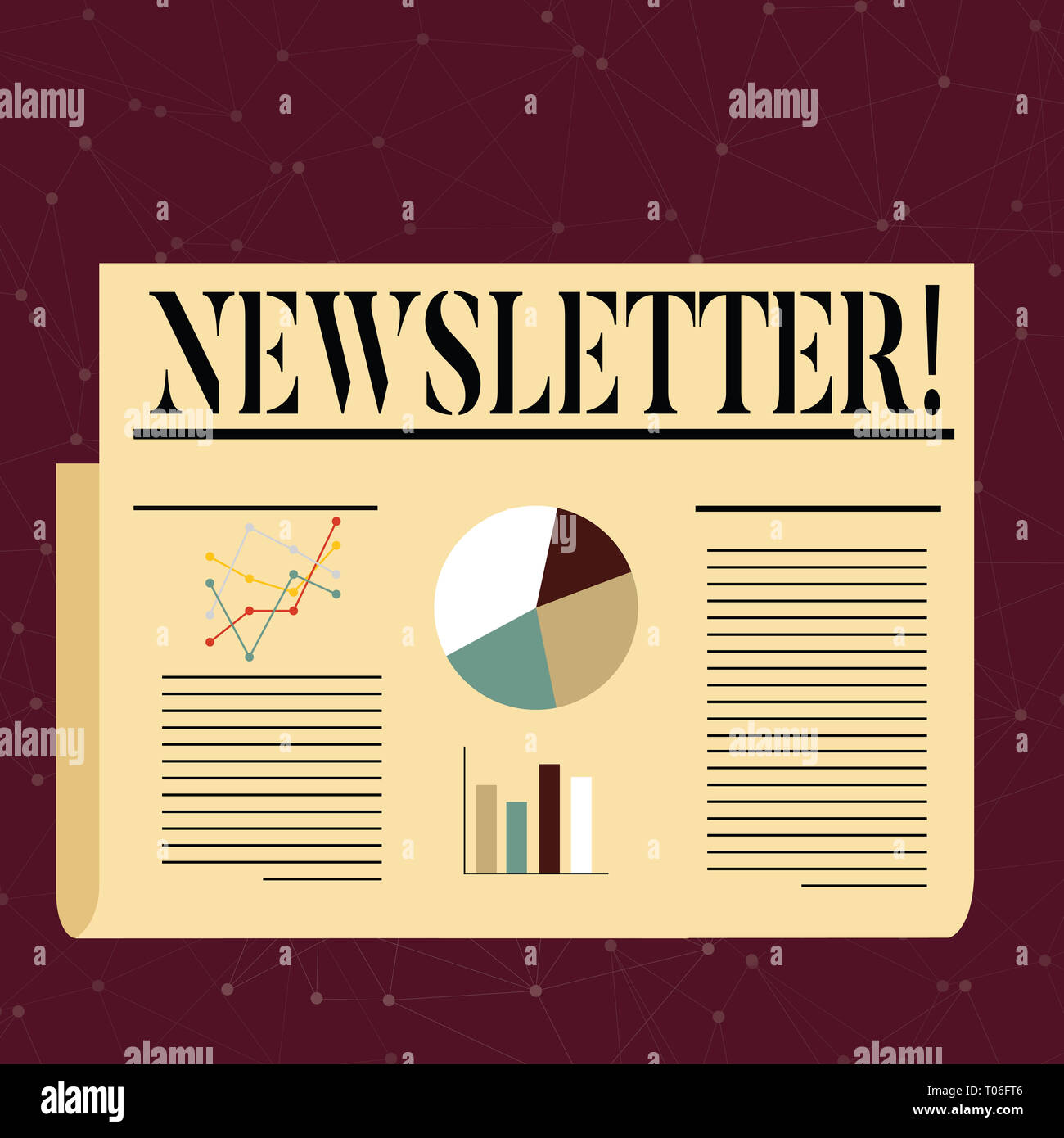 Conceptual hand writing showing Newsletter. Concept meaning Bulletin