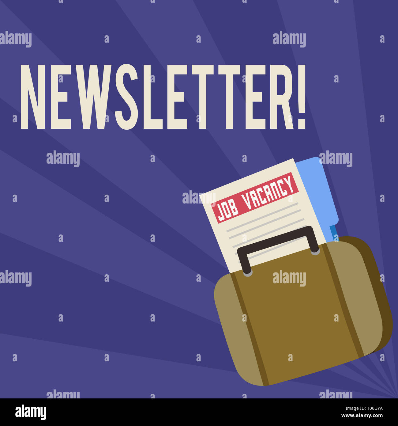 Handwriting Text Newsletter Conceptual Photo Bulletin Periodically Sent To Subscribed Members News Report Announcement File Folder For Employment Opp Stock Photo Alamy