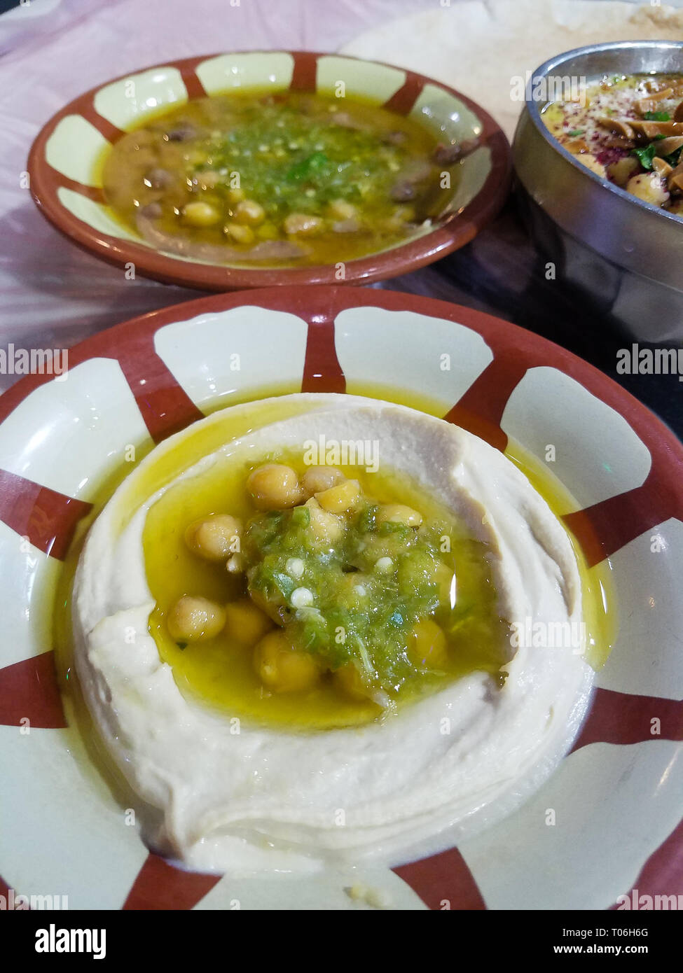 Traditional Jordanian Mezze at the popular Al Hashem restaurant in