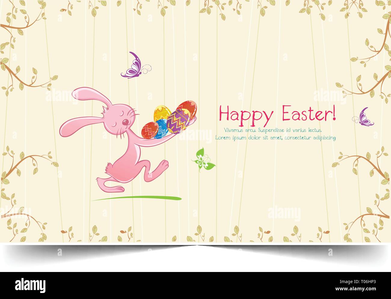 Happy holiday Easter day card vintage egg with flowers vector ...