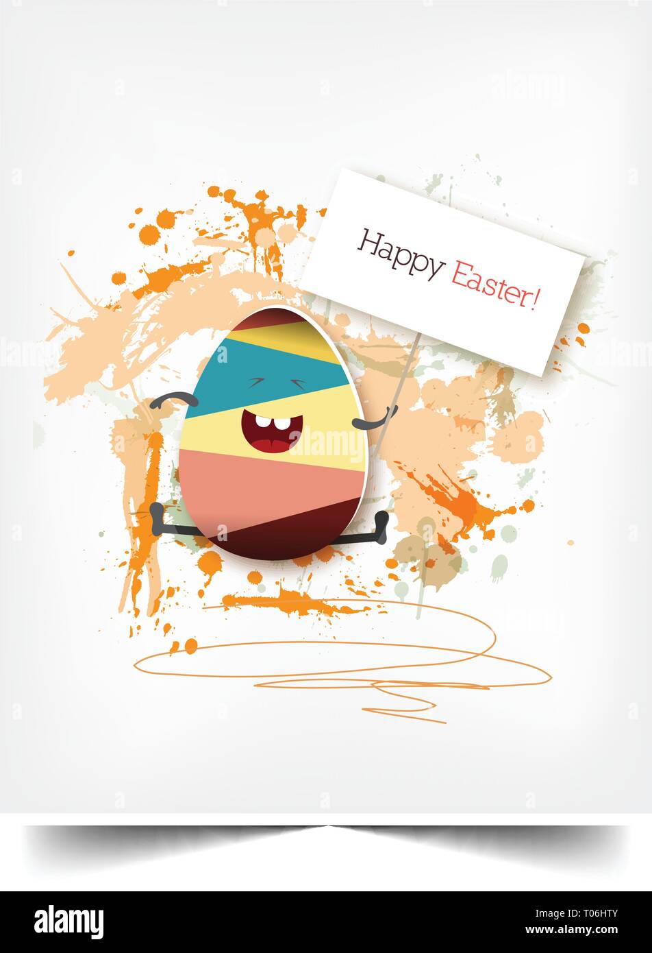 Happy holiday Easter day card vintage egg with flowers vector ...