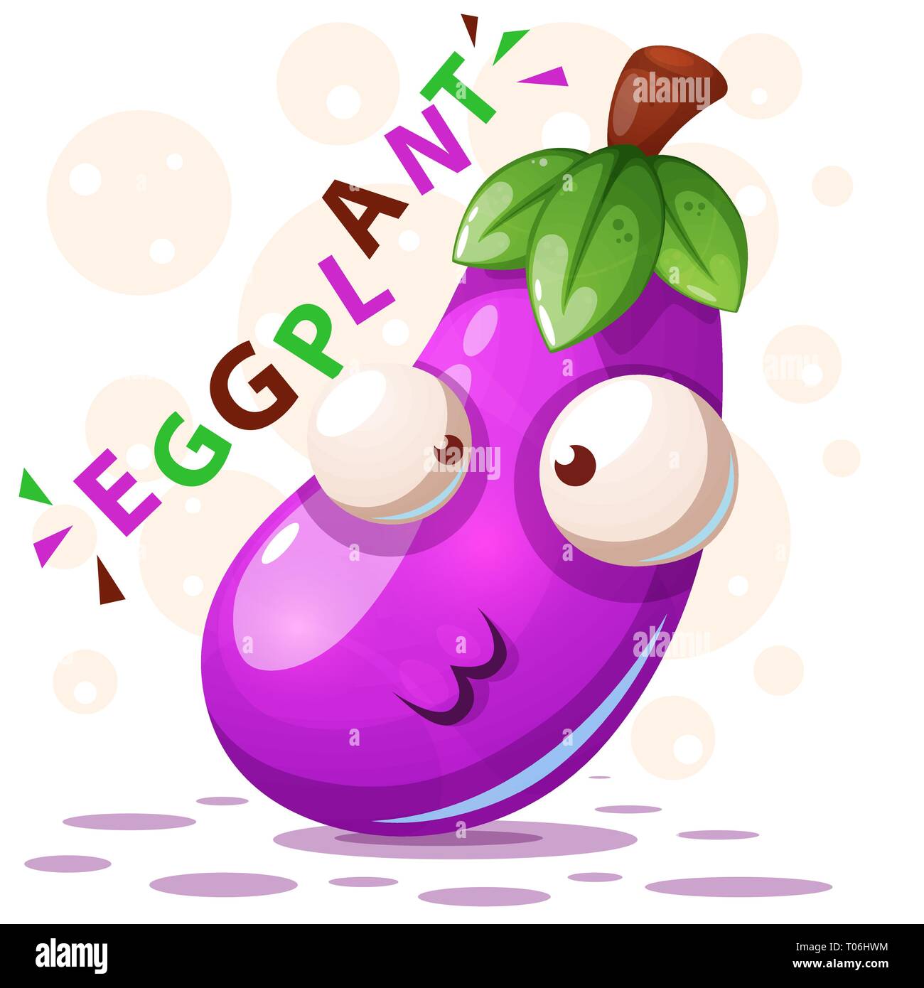 Cute eggplant illustration cartoon characters Stock Vector Image & Art Alamy
