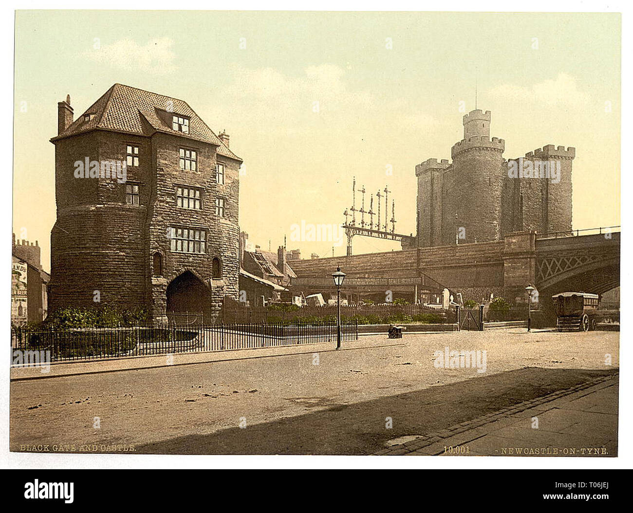 4 Victorian Views Newcastle on Tyne Blackgate Jesmond Tynemouth Old Photo Poster 