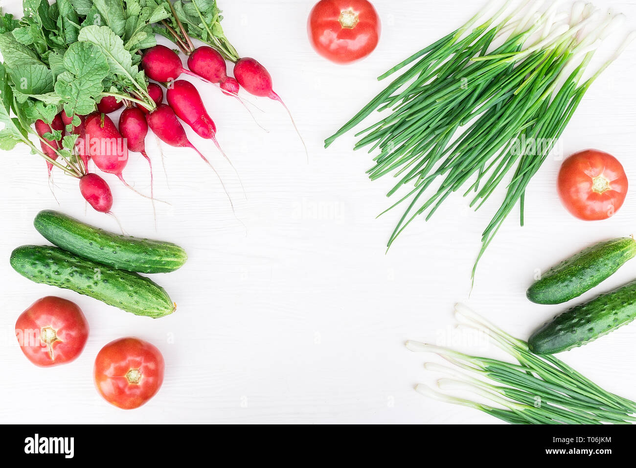 Fresh vegetables from the garden on a white background Stock Photo - Alamy