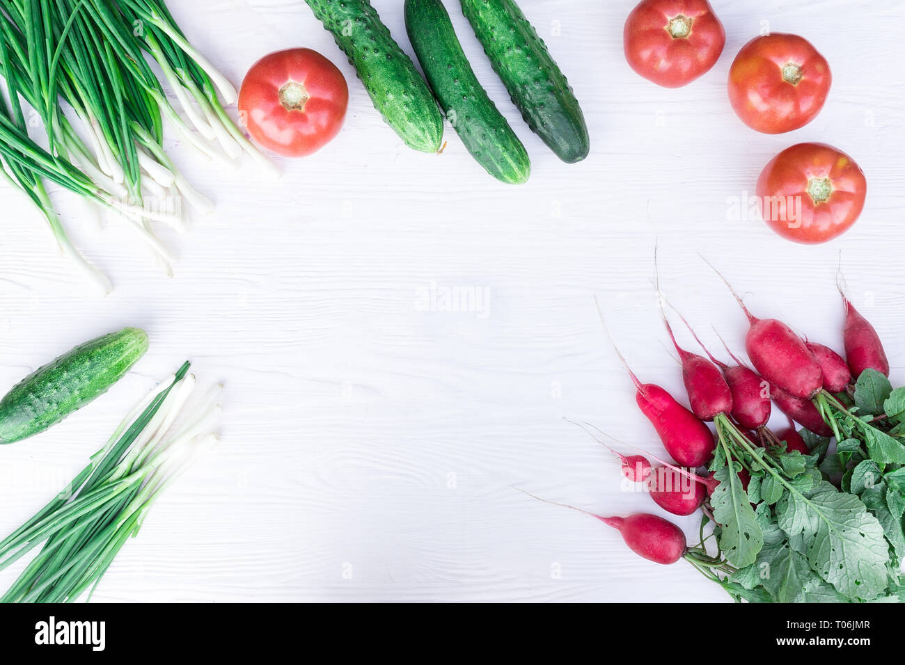 Fresh vegetables from the garden on a white background Stock Photo - Alamy