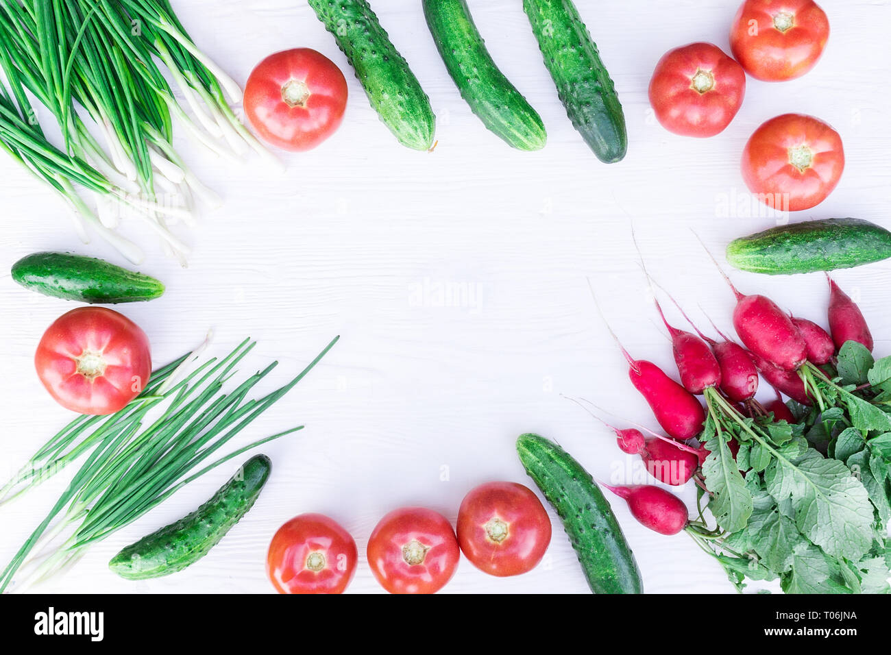 Fresh vegetables from the garden on a white background Stock Photo - Alamy