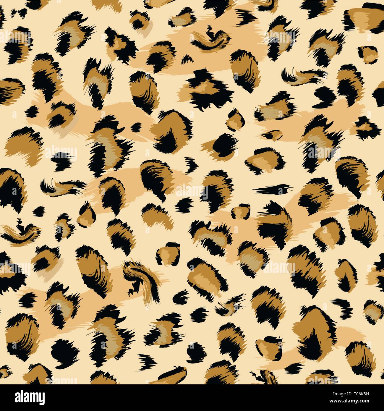 Leopard skin Seamless. Flat and solid color style Stylized Spotted ...