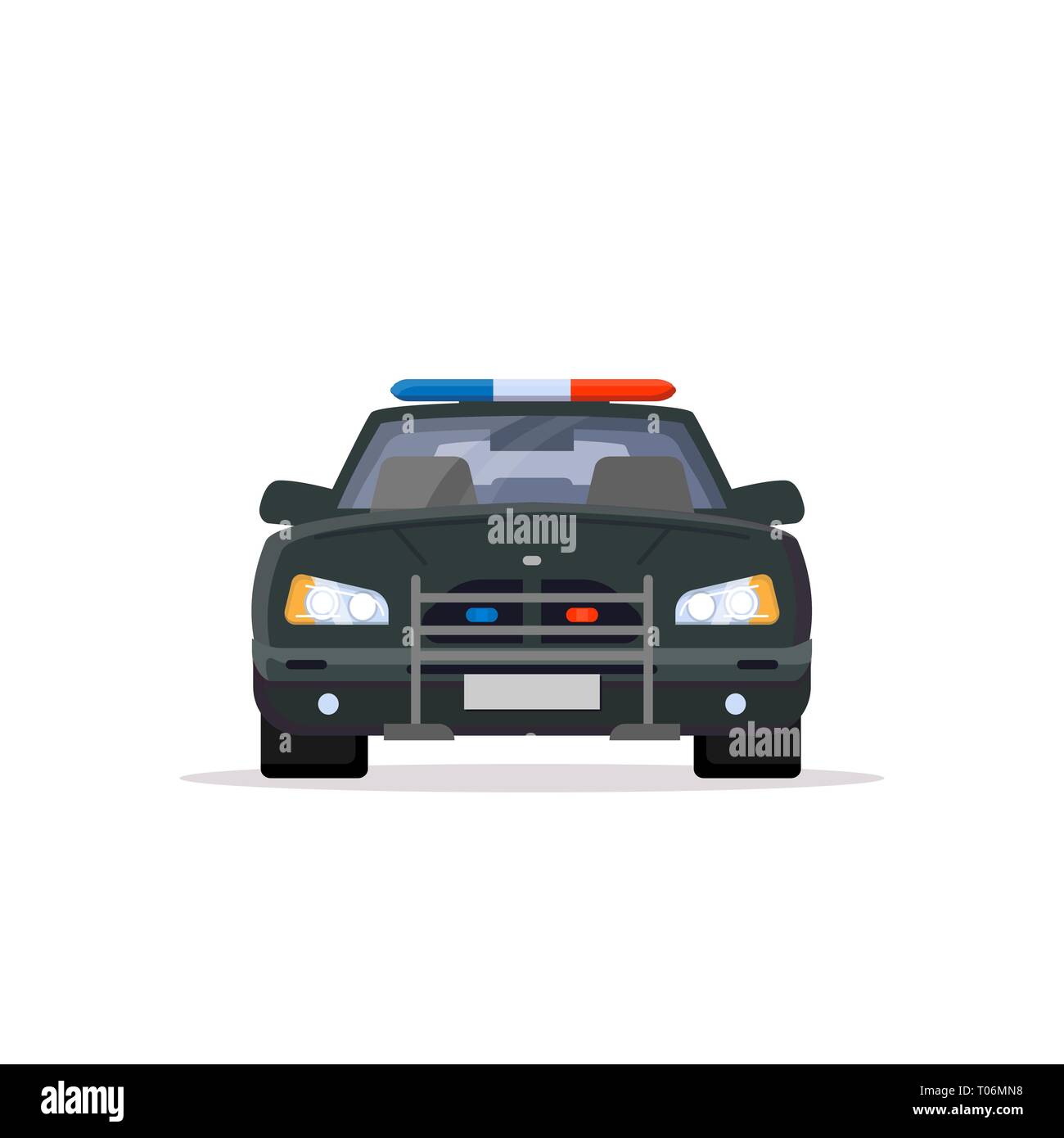 Front view of police car Stock Vector Image & Art - Alamy