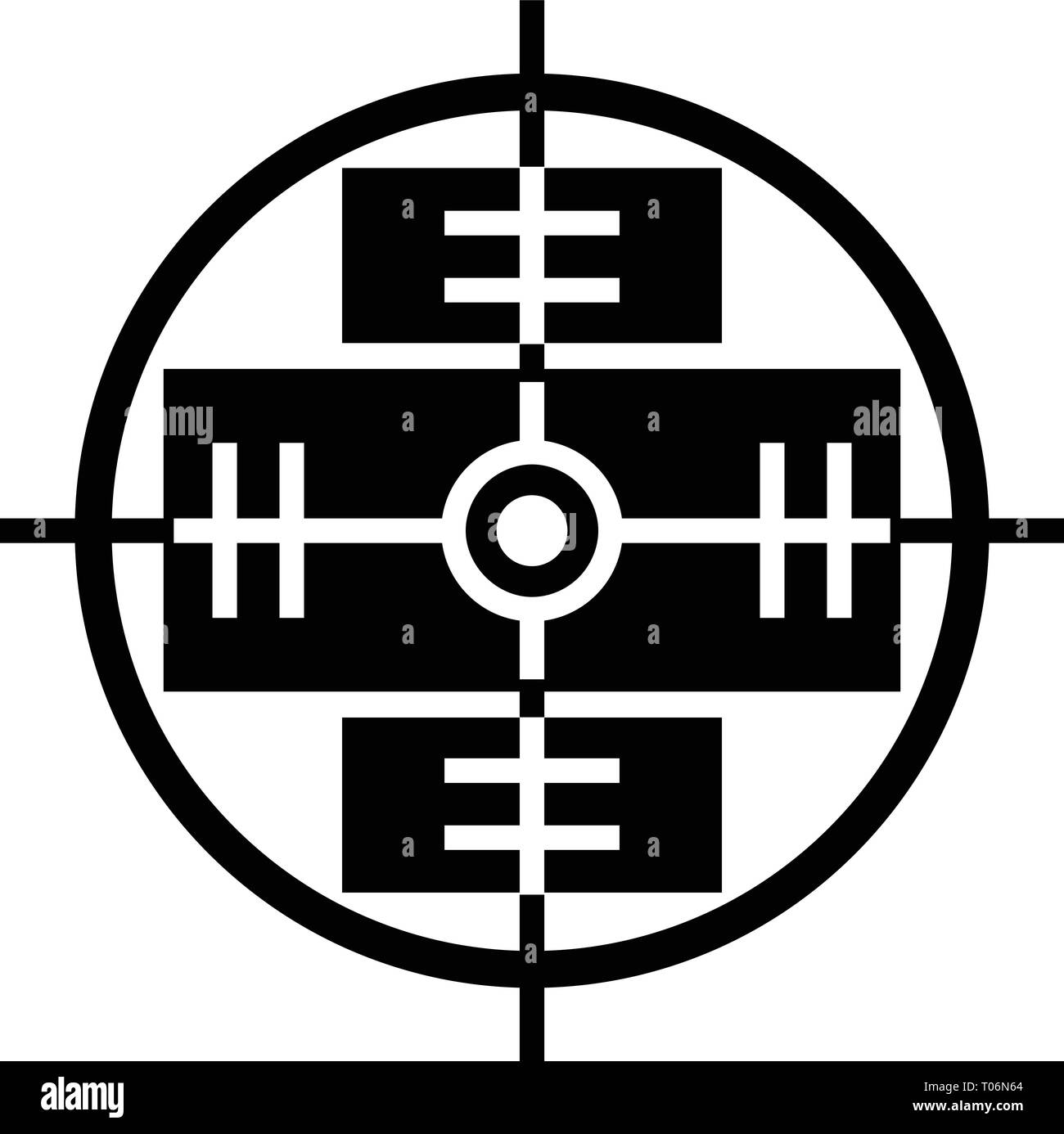 Crosshair icon, simple style Stock Vector Image & Art - Alamy