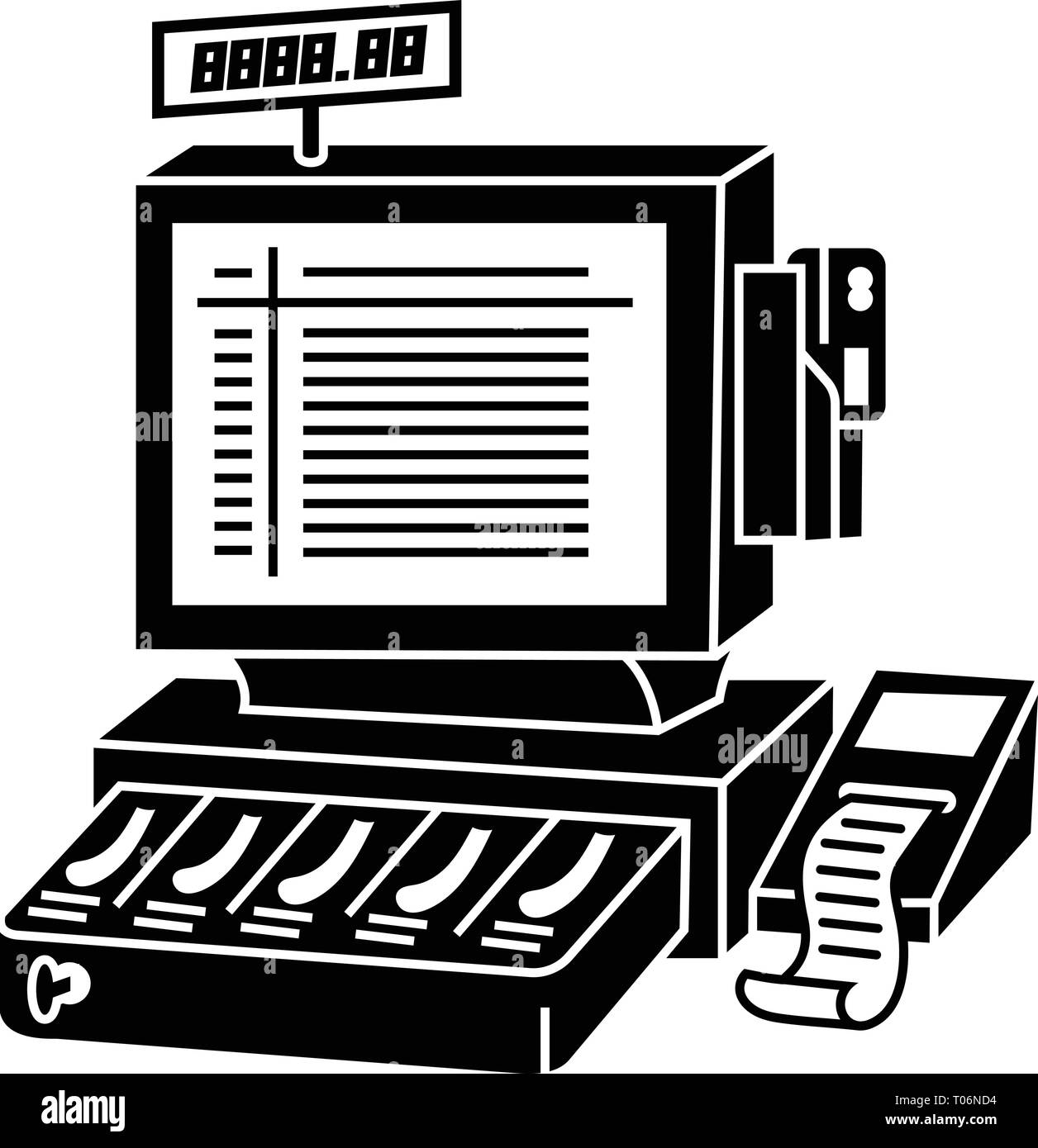 Cash register icon, simple style Stock Vector Image & Art Alamy