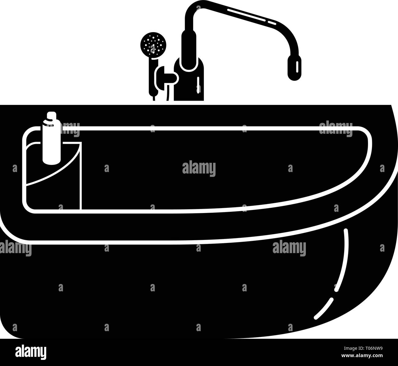 Corner bathtub icon, simple style Stock Vector Image & Art - Alamy