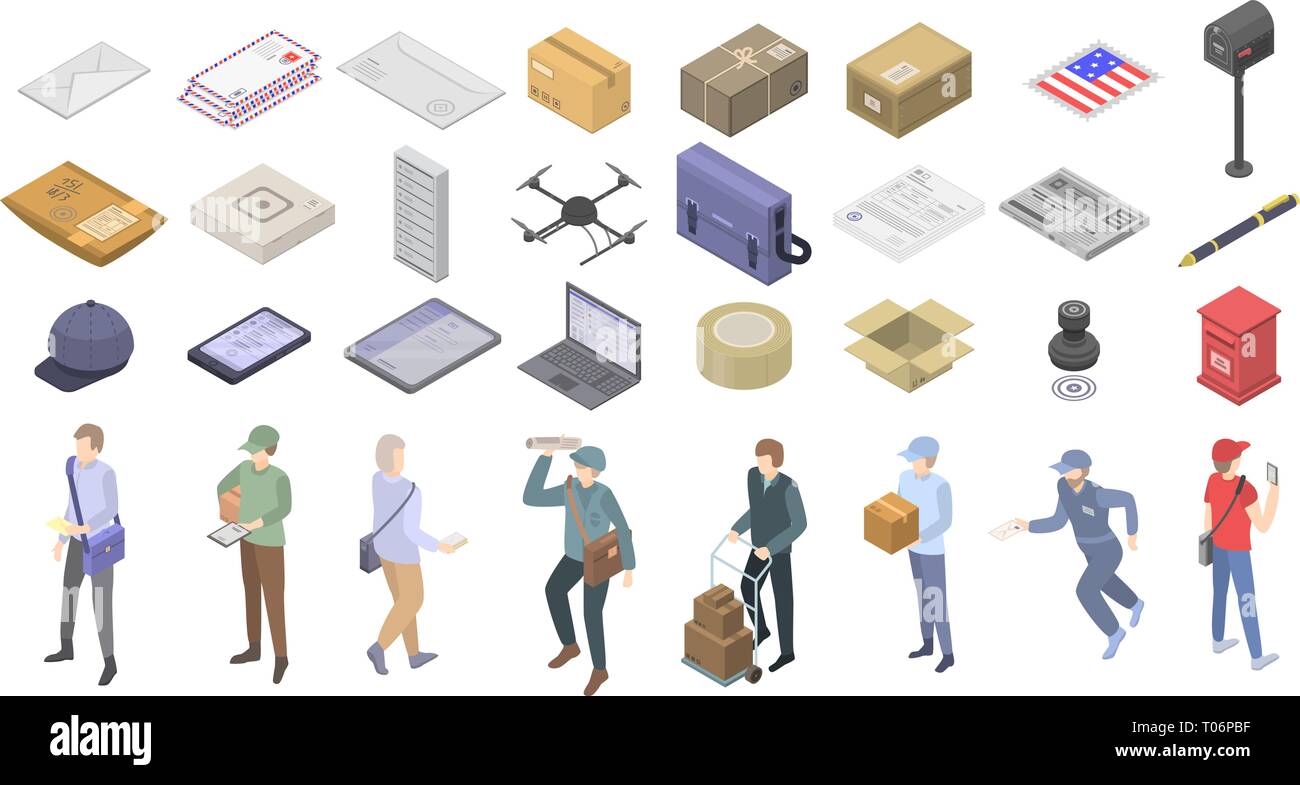 Post office worker postman Stock Vector Images - Alamy