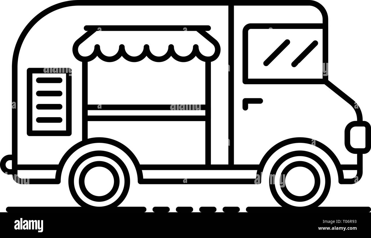 Ice cream truck icon, outline style Stock Vector Image &amp; Art - Alamy
