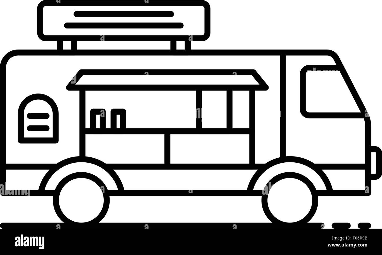 Chocolate vehicle icon, outline style Stock Vector