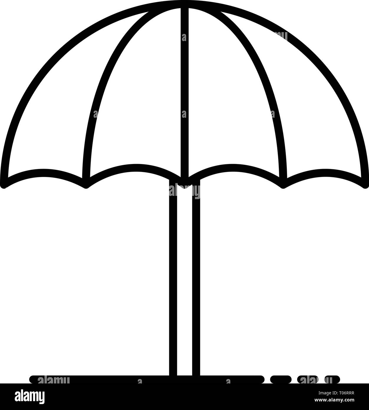 Sun beach umbrella icon, outline style Stock Vector Image & Art Alamy