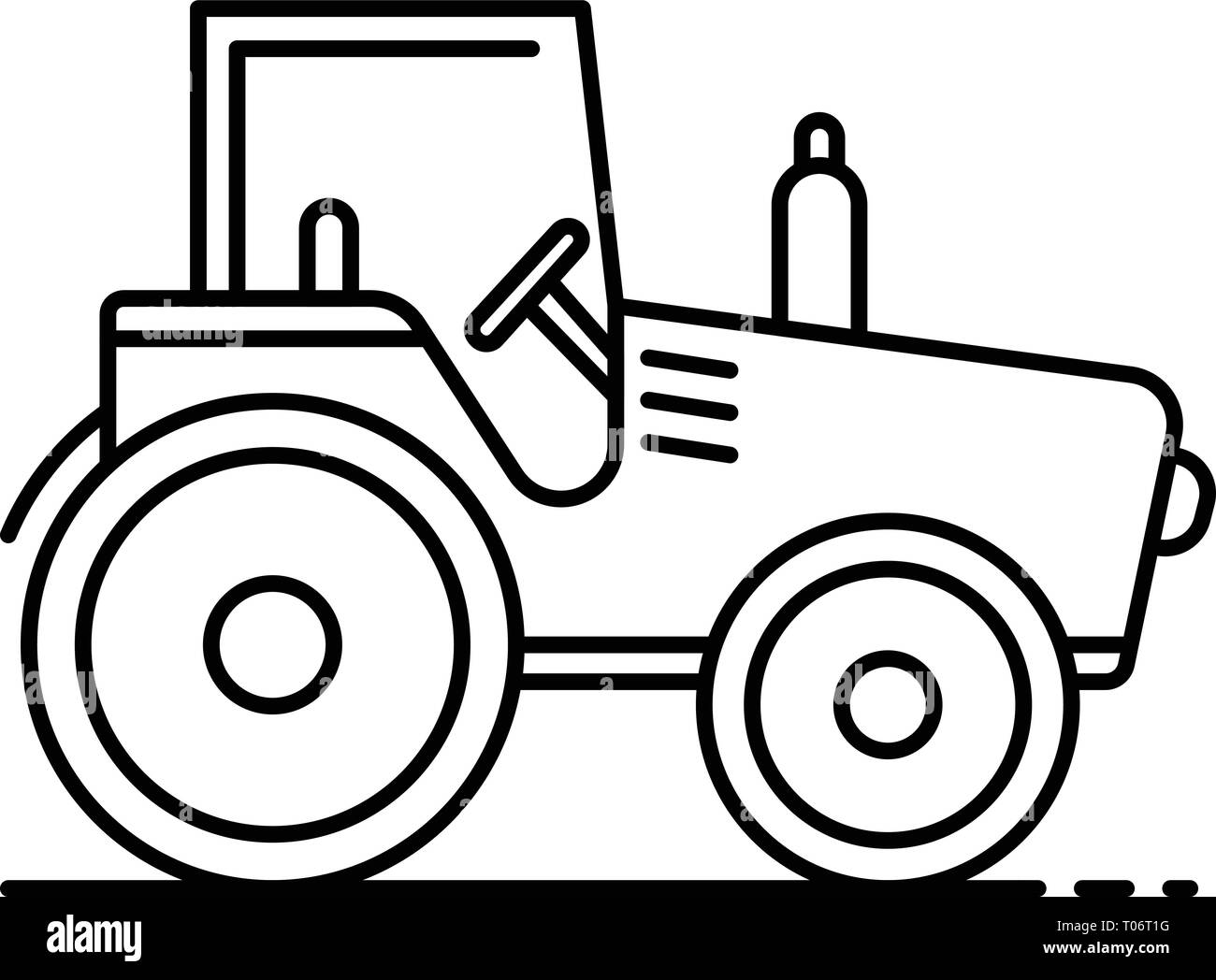 Field tractor icon, outline style Stock Vector Image & Art - Alamy