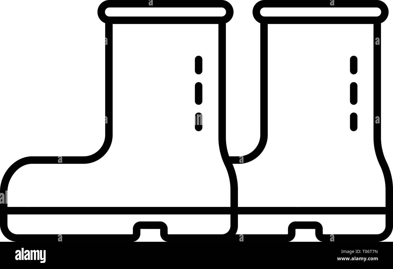 Rubber boots icon, outline style Stock Vector Image & Art Alamy