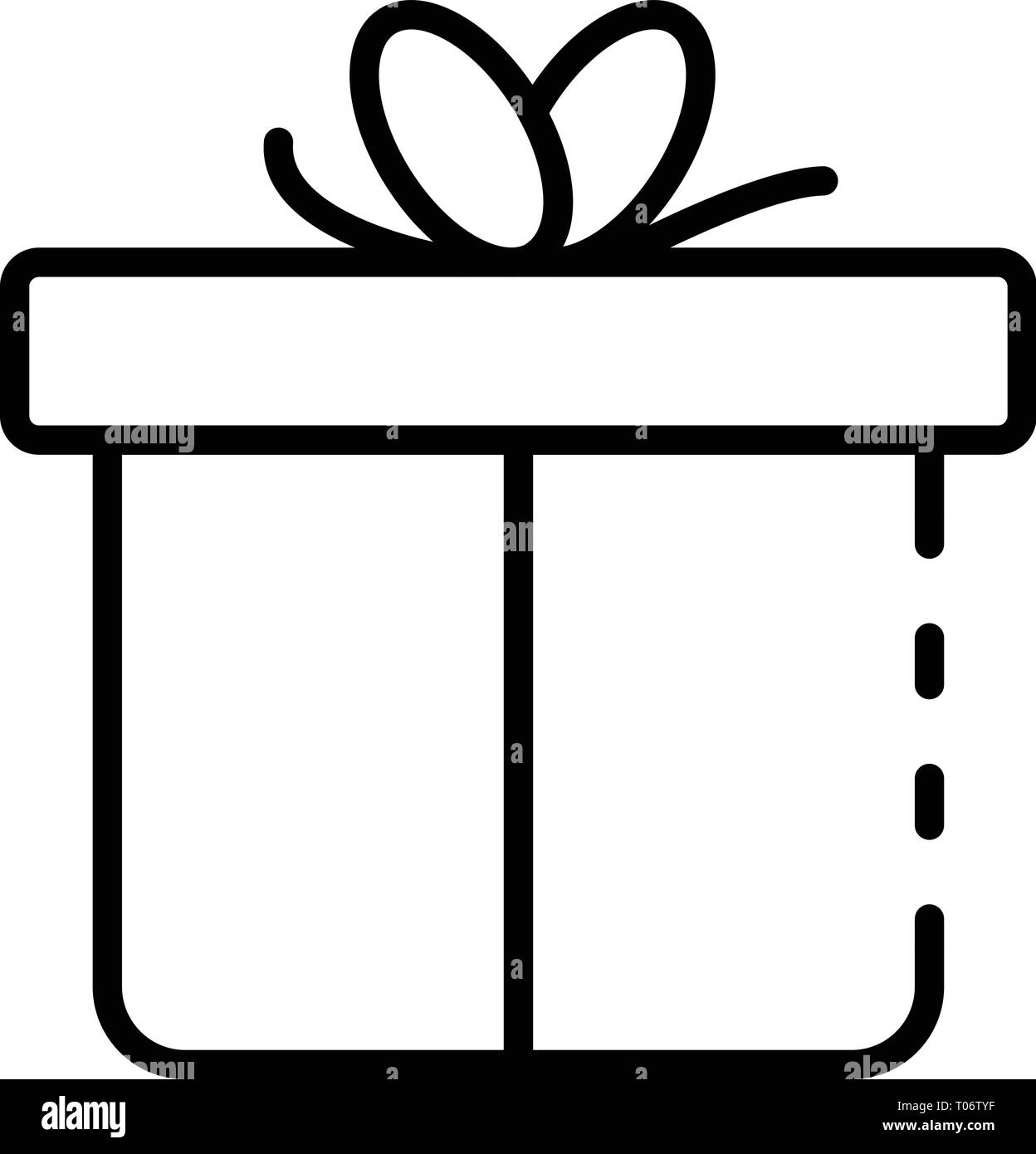 Gift box icon, outline style Stock Vector Image & Art - Alamy