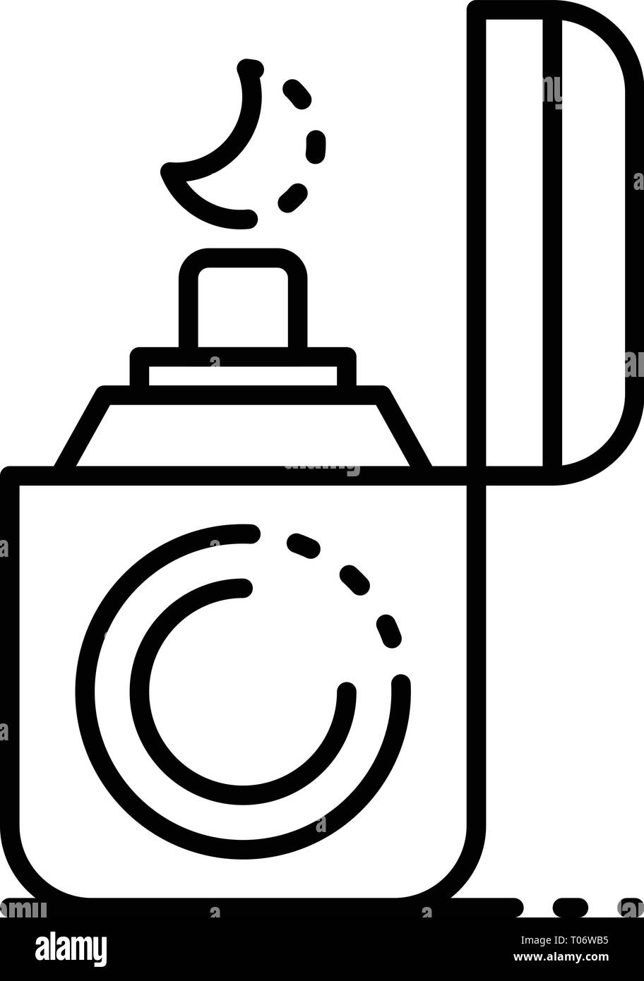 Cigarette lighter icon, outline style Stock Vector Image & Art