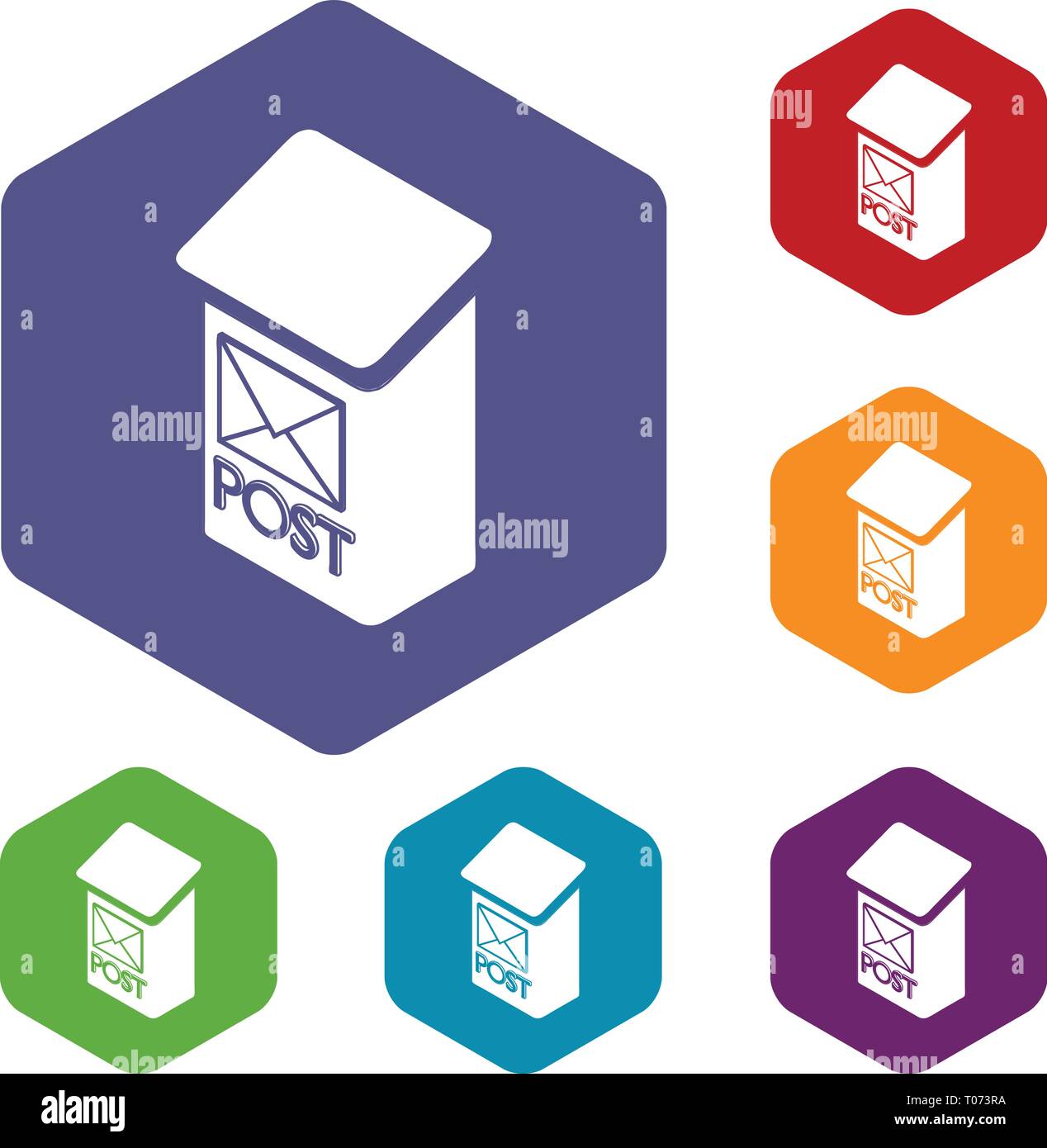 Apartment post box icons vector hexahedron Stock Vector Image & Art - Alamy