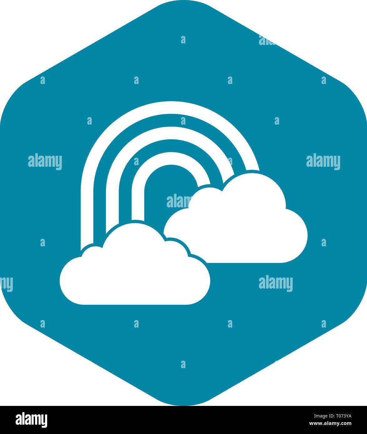 Rainbow and clouds icon, simple style Stock Vector Image & Art - Alamy