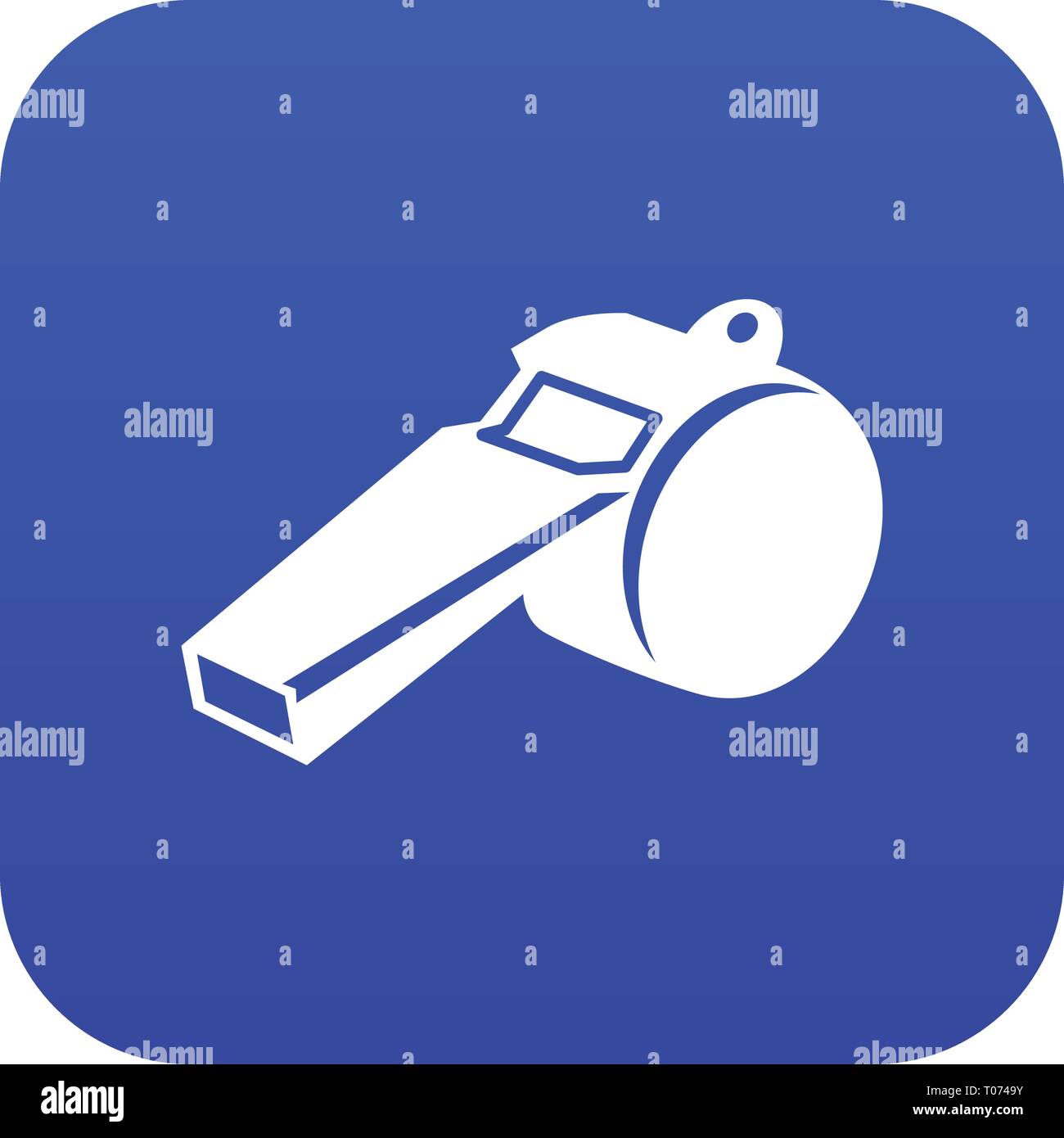 Whistle icon blue vector Stock Vector