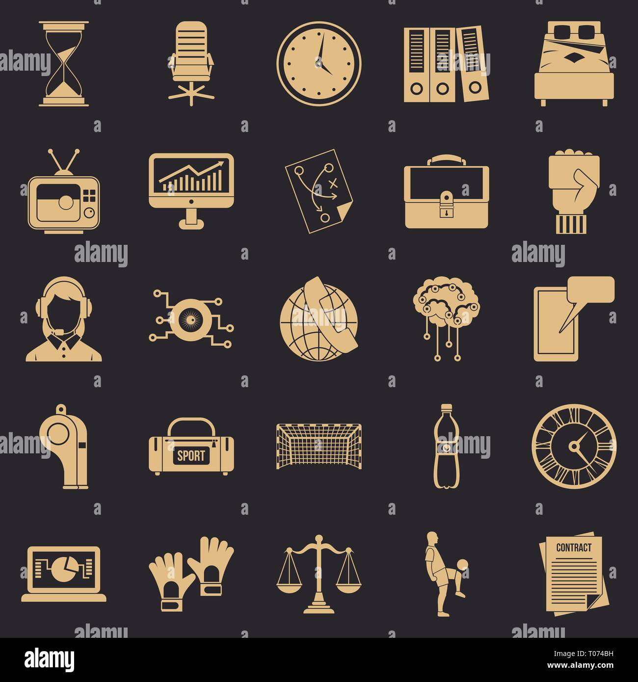 Timer icons set, simple style Stock Vector Image & Art - Alamy