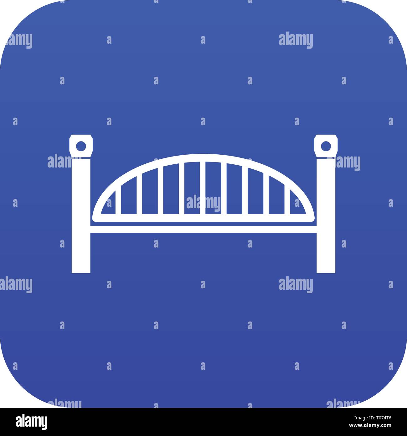 Modern arch bridge icon blue vector Stock Vector Image & Art - Alamy