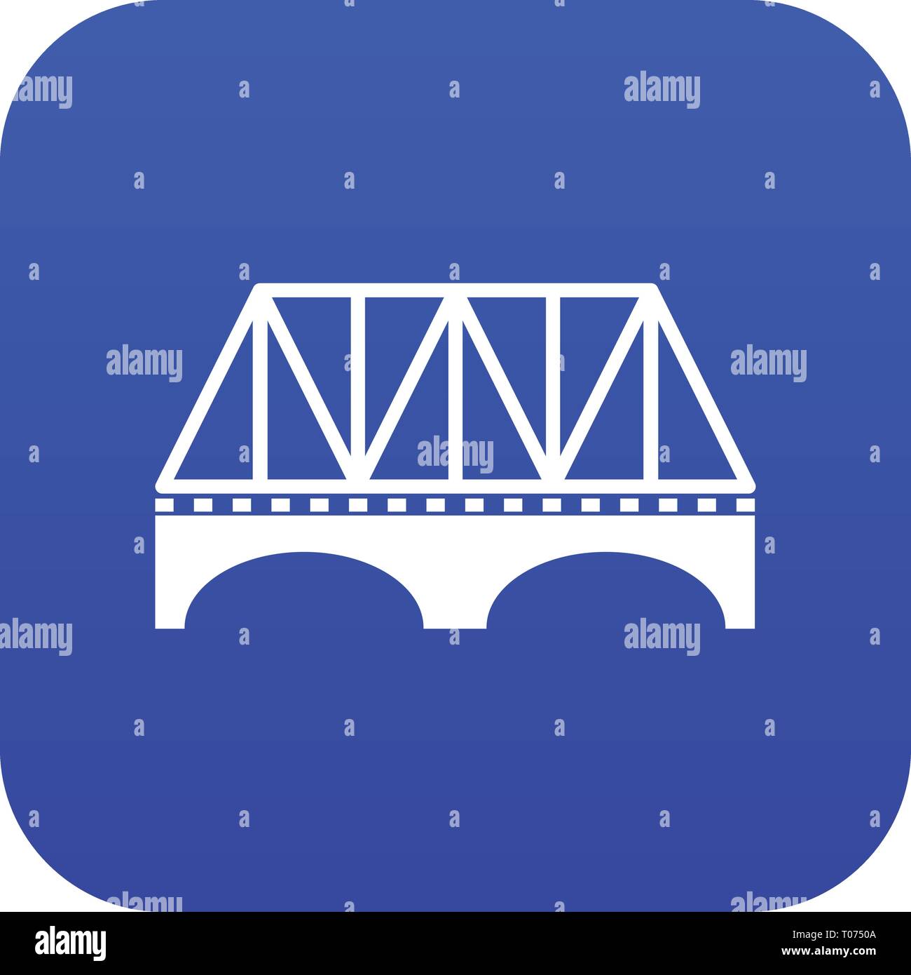 Railway arch bridge icon blue vector Stock Vector Image & Art - Alamy