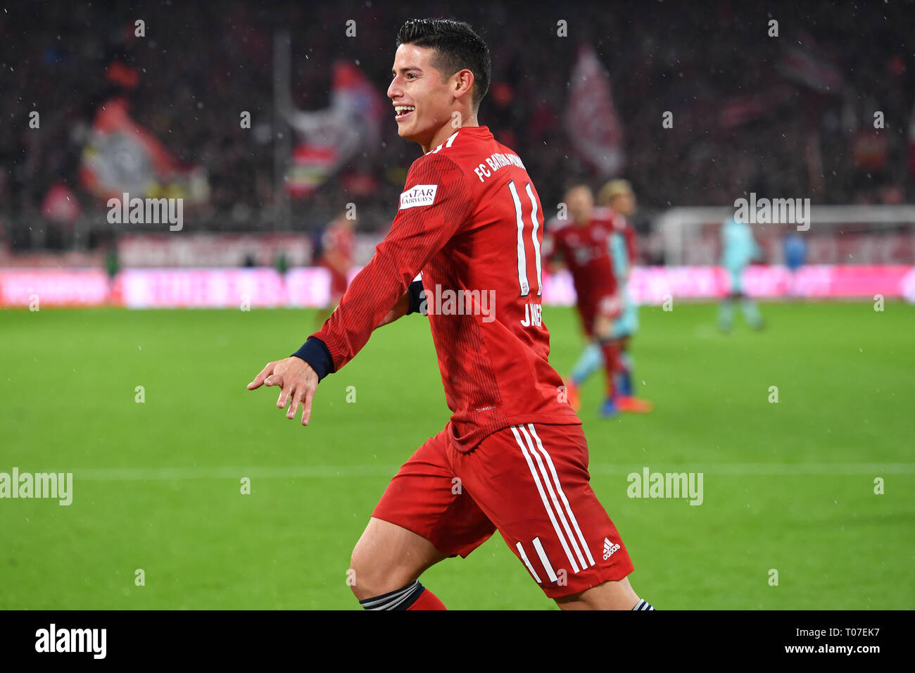 Munich Deutschland 17th Mar 2019 Goaljubel James Rodriguez Fc Bayern Munich Jubilation Joy Excitement Action Single
