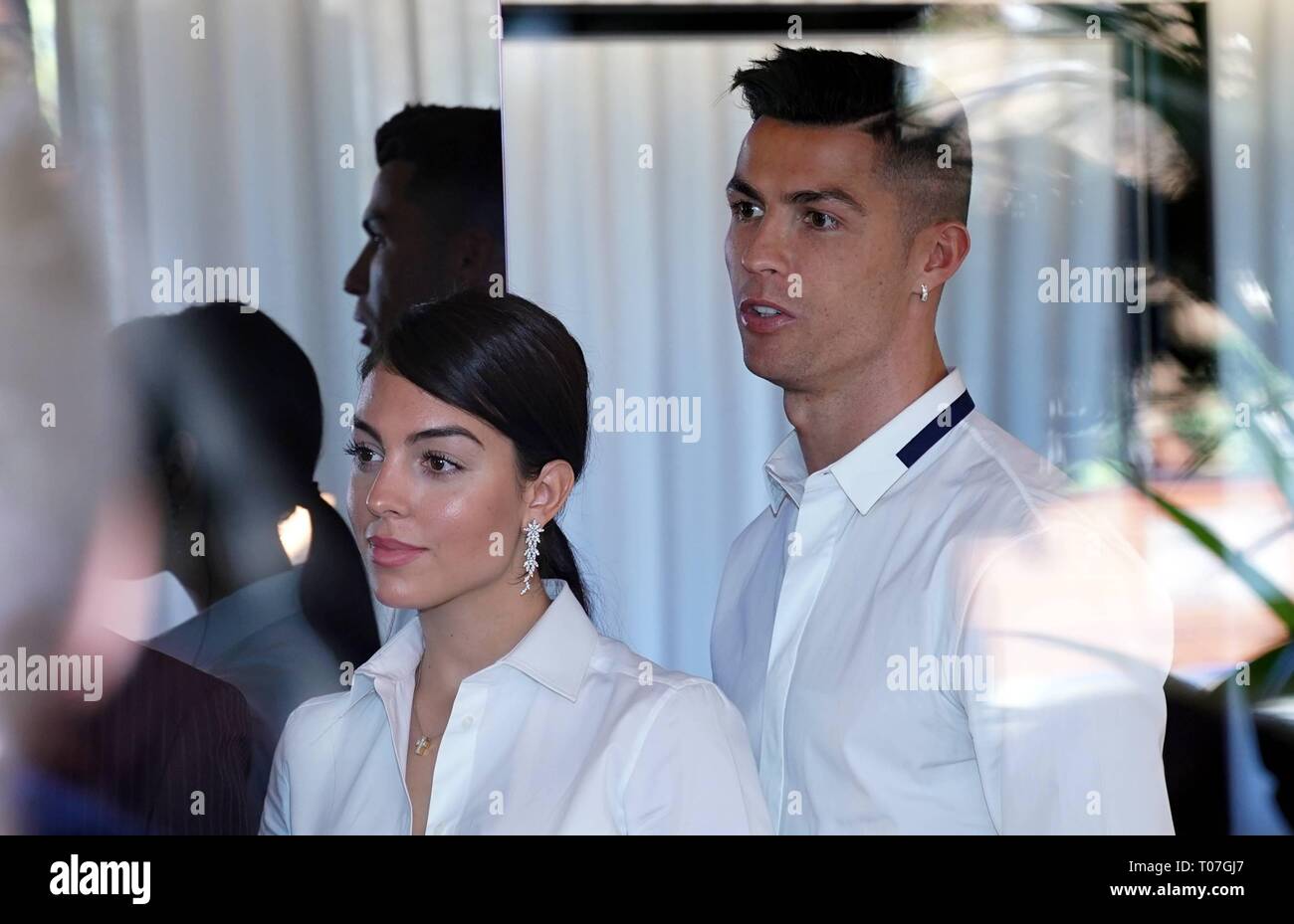 Madrid, Spain. 18th Mar, 2019. Cristiano Ronaldo and Georgina Rodriguez