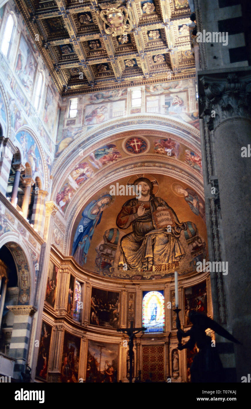 Apse mosaic in the Duomo,Pisa,Italy Stock Photo
