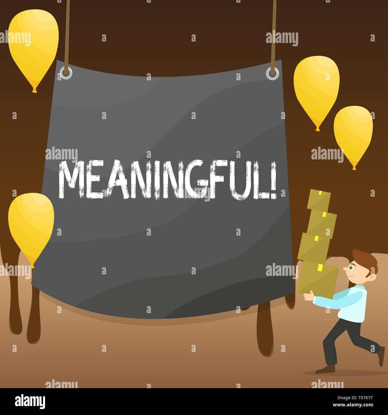 Text sign showing Meaningful. Business photo showcasing Having meaning ...