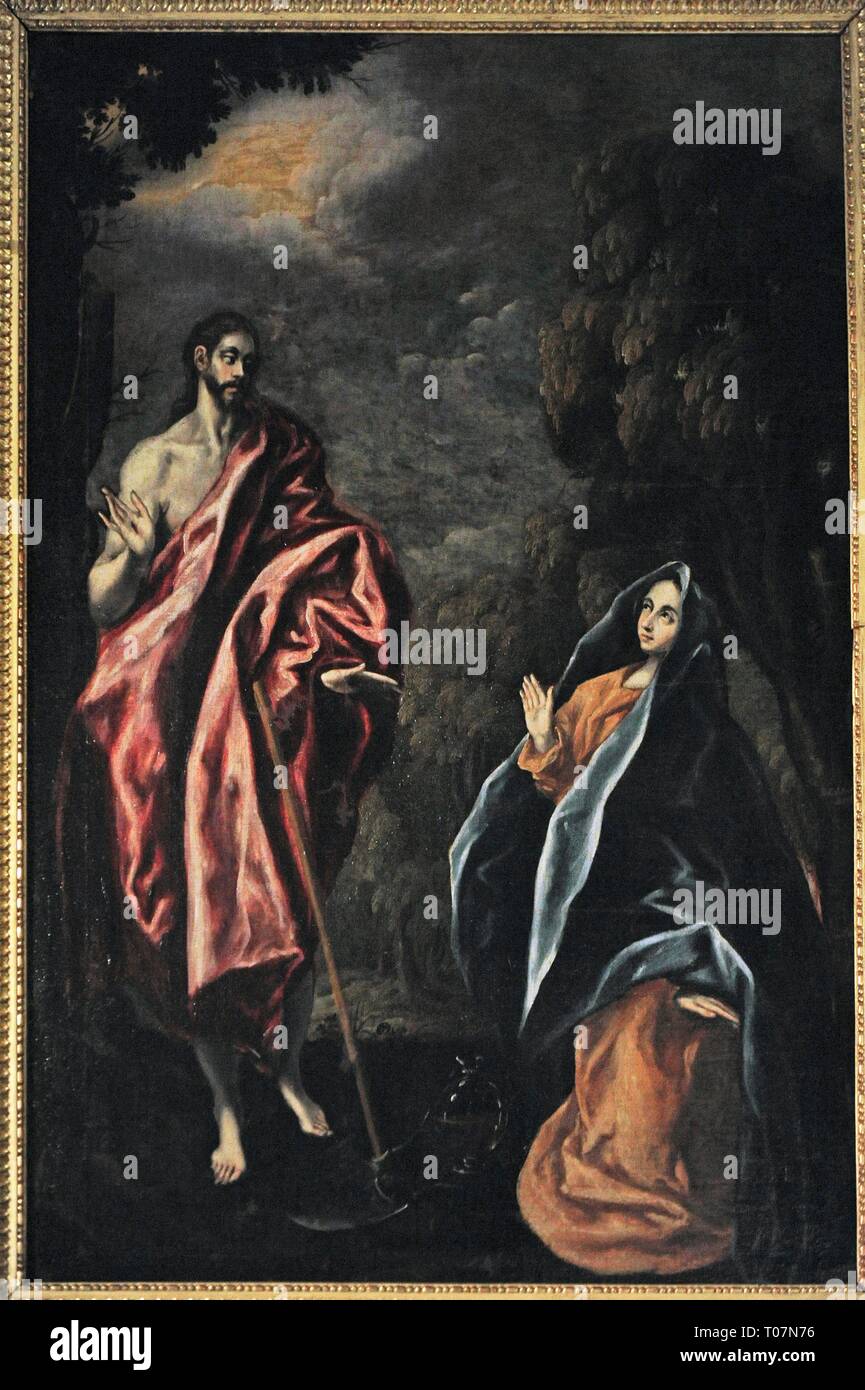 Jorge Manuel Theotocopuli (1578-1631). Pintor español, hijo de El Greco. Noli me tangere, 1609-1612. Oleo sobre lienzo. Museo Lázaro Galdiano. Madrid. España. Stock Photo