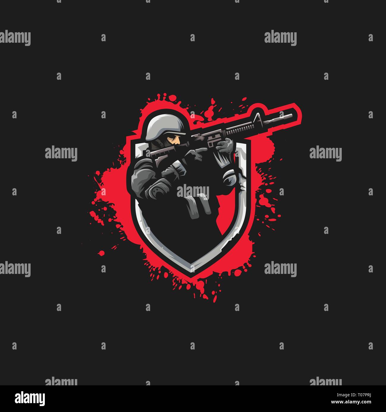 Gaming Team Design illustration vector template. Suitable for Creative Industry, Multimedia, entertainment, Educations, Shop, and any related business Stock Vector