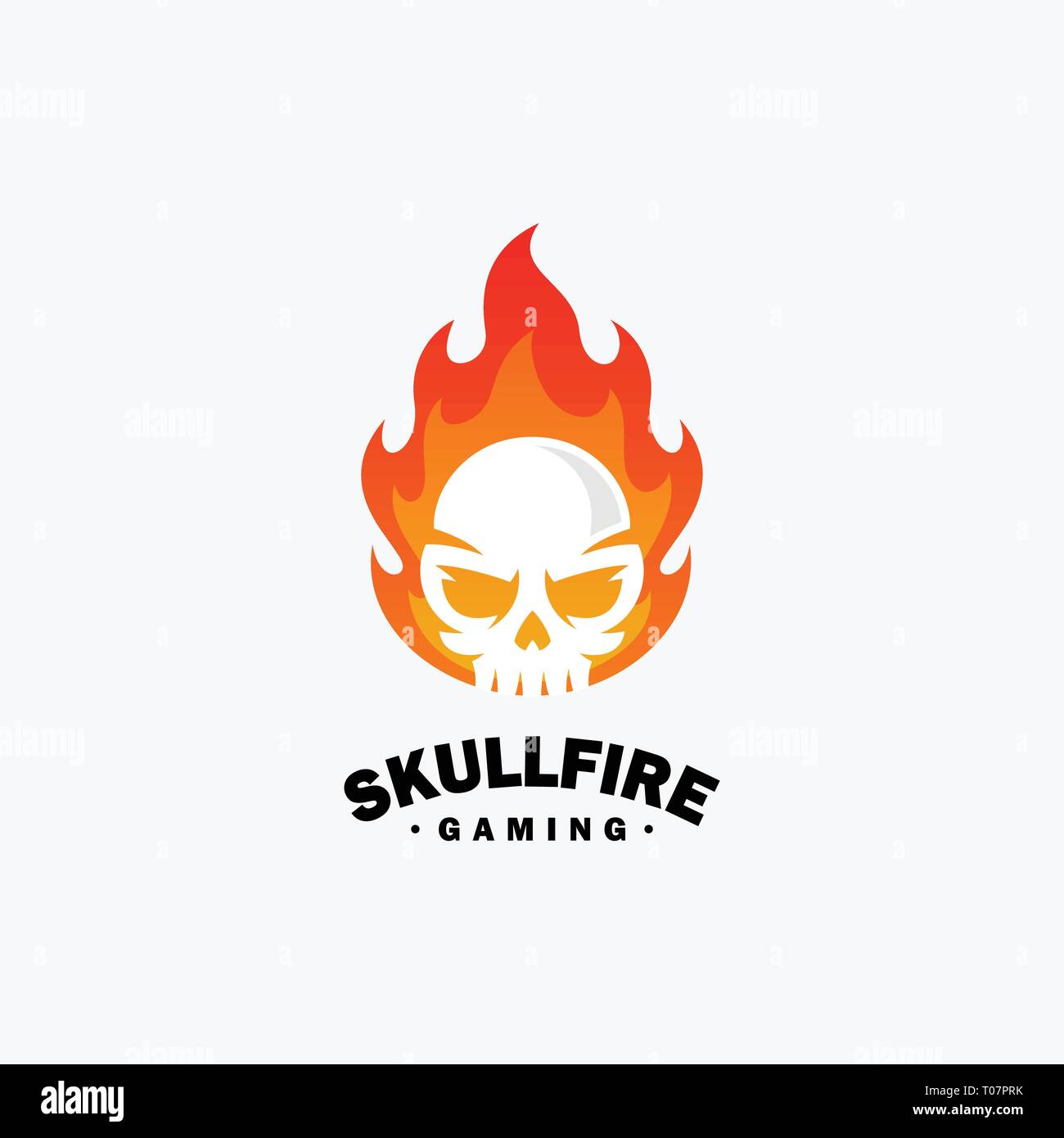 Fire skull Design illustration vector template. Suitable for Creative Industry, Multimedia, entertainment, Educations, Shop, and any related business Stock Vector