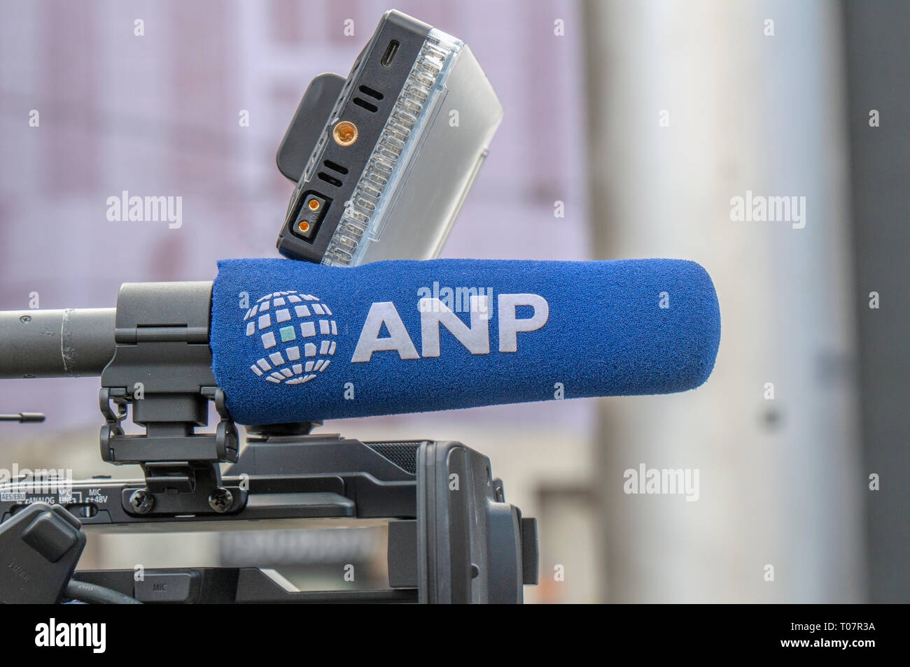 Close Up Of A ANP Microphone At Amsterdam The Netherlands 2019 Stock Photo
