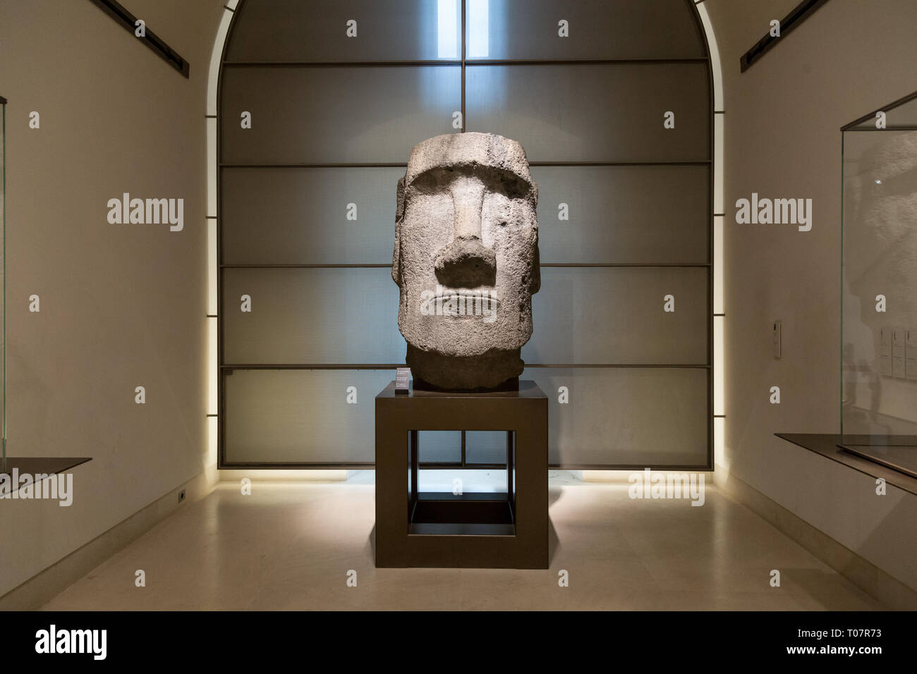 Easter Island Statue in Louvre Museum Stock Photo Alamy
