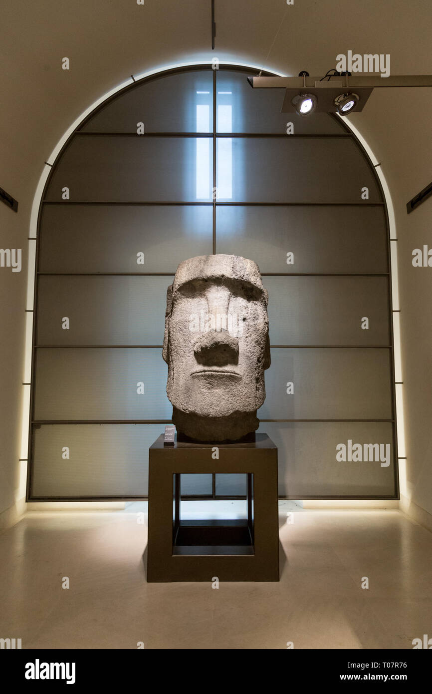 Easter Island Statue in Louvre Museum Stock Photo Alamy