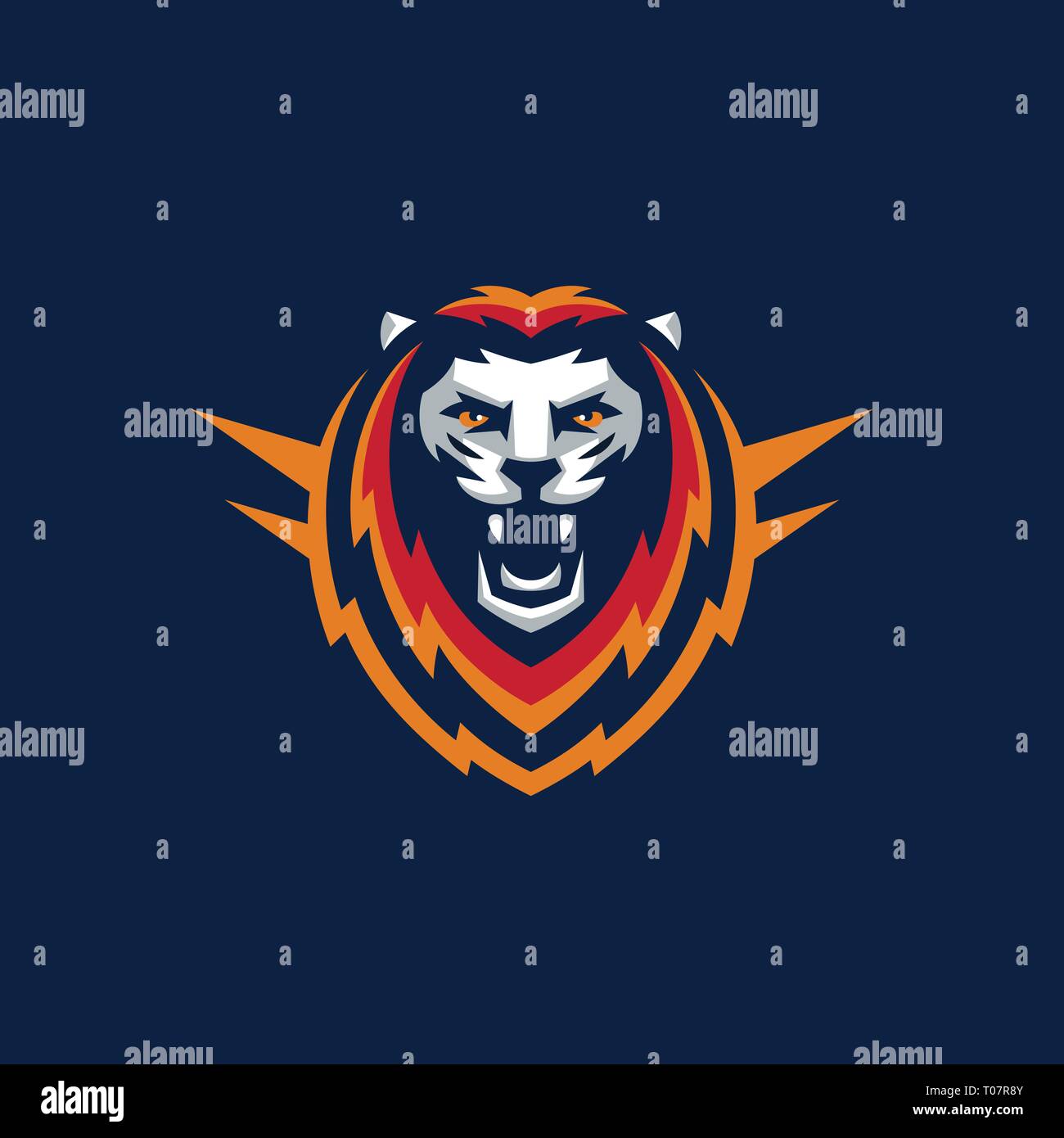 Sport Lion Design illustration vector template. Suitable for Creative Industry, Multimedia, entertainment, Educations, Shop, and any related business Stock Vector