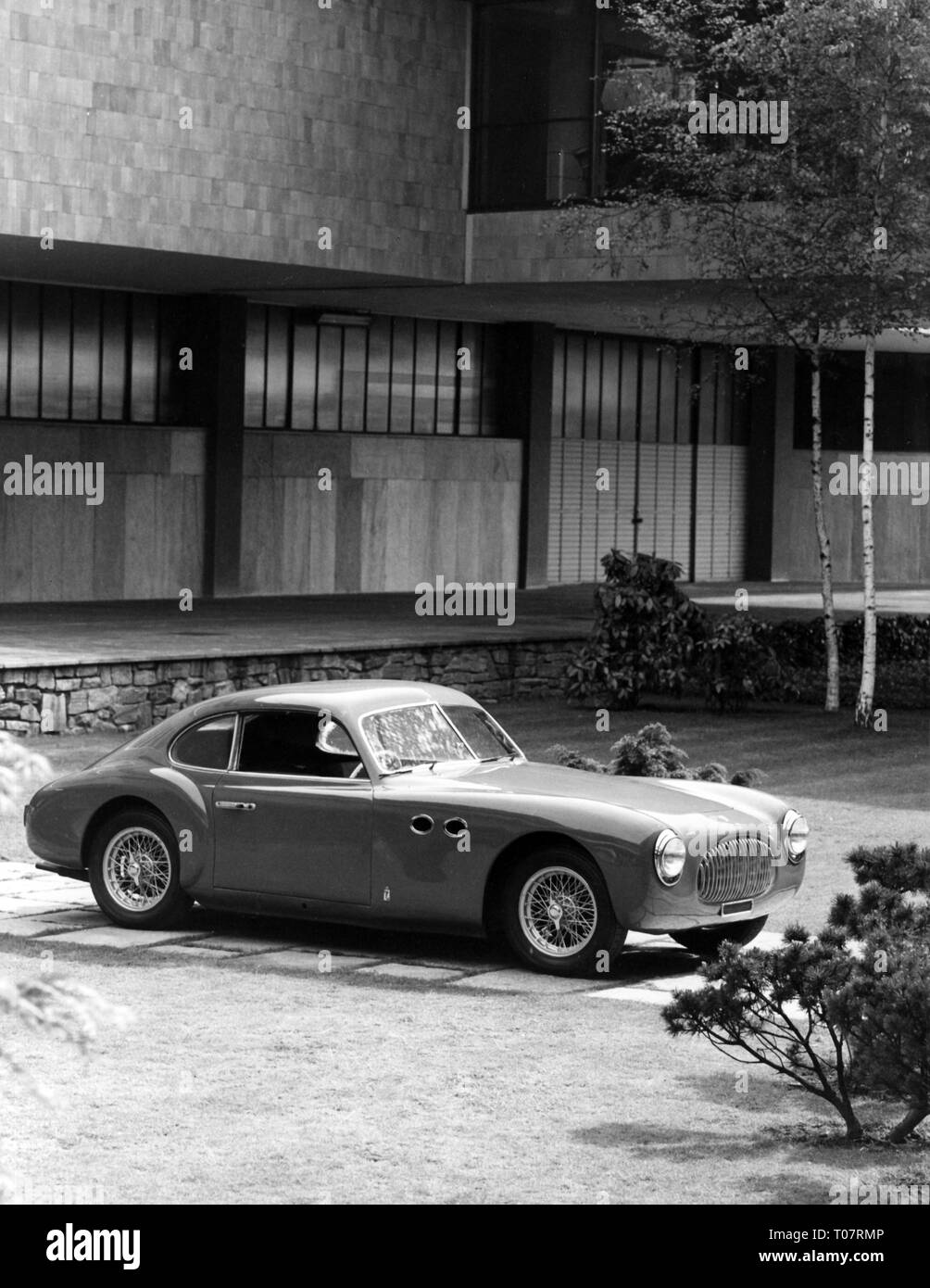 transport / transportation, car, vehicle variants, Cisitalia 202, year of construction: 1948, view from right ahead, automobile museum Torino, Italy, 1960s, sports car, roadster, sports cars, roadsters, three-door, sports coupe, coupe, twoseater, motor car, auto, automobile, passenger car, motorcar, motorcars, autos, automobiles, passenger cars, 60s, 1940s, 40s, 20th century, transport, transportation, car, cars, view, views, Torino, Turin, historic, historical, Additional-Rights-Clearance-Info-Not-Available Stock Photo