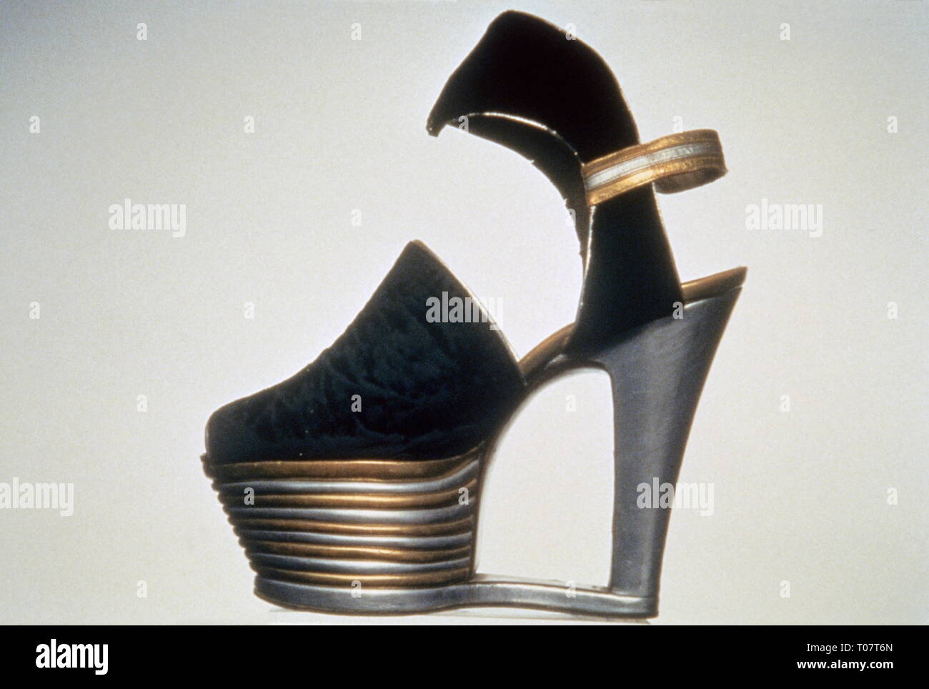 fashion, shoes, shoe fashion, version by Salvatore Ferragamo, 1938 - 1939, Additional-Rights-Clearance-Info-Not-Available Stock Photo