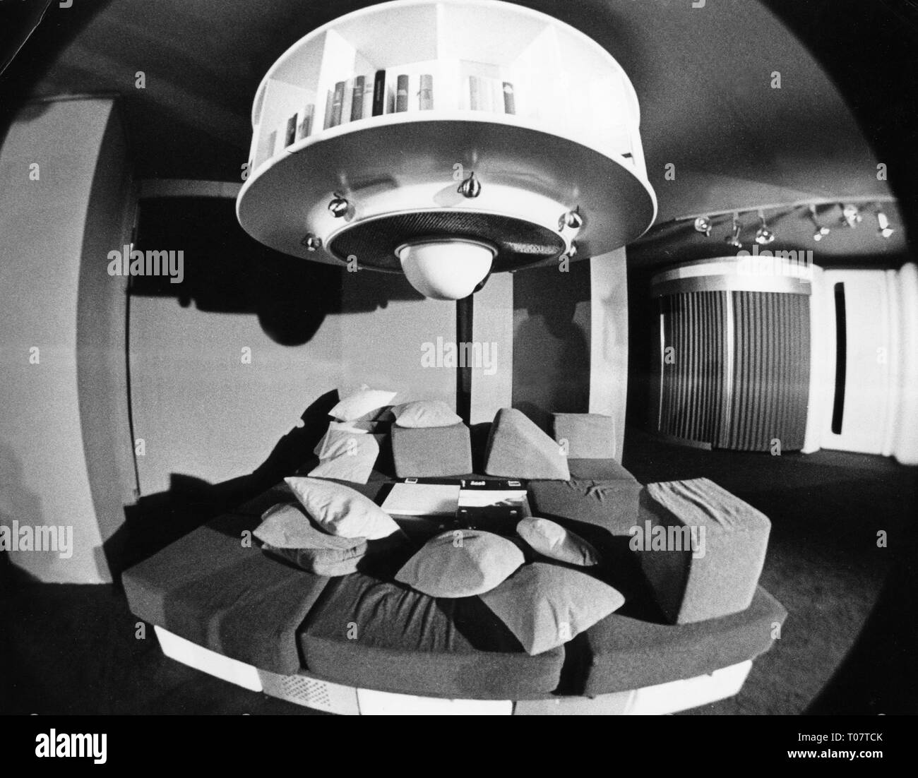 future, residing, futuristic imagination of furnishings in the year 2000, by Prof. Joe Colombo, 1960s, Additional-Rights-Clearance-Info-Not-Available Stock Photo