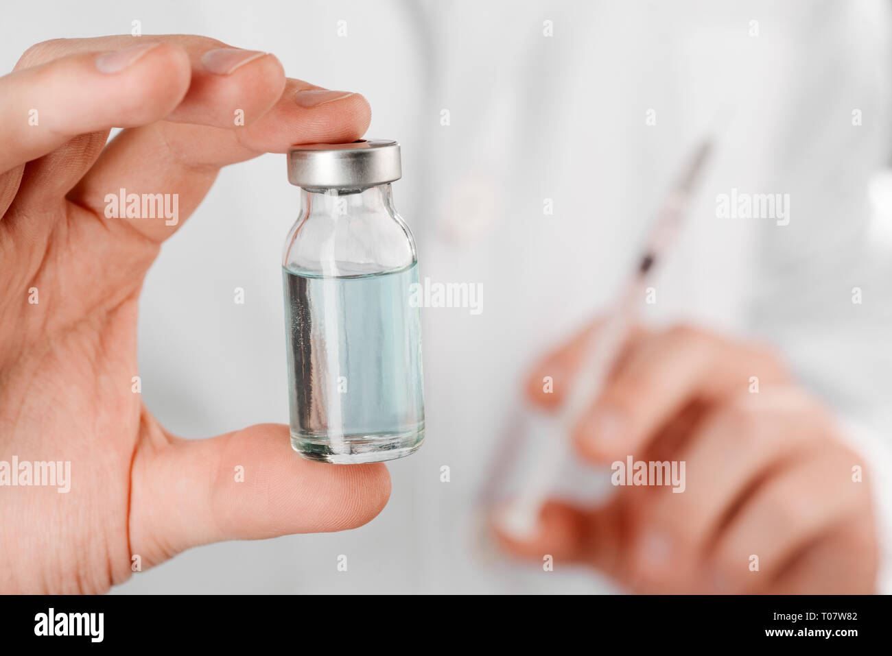 Close up on a vial Stock Photo