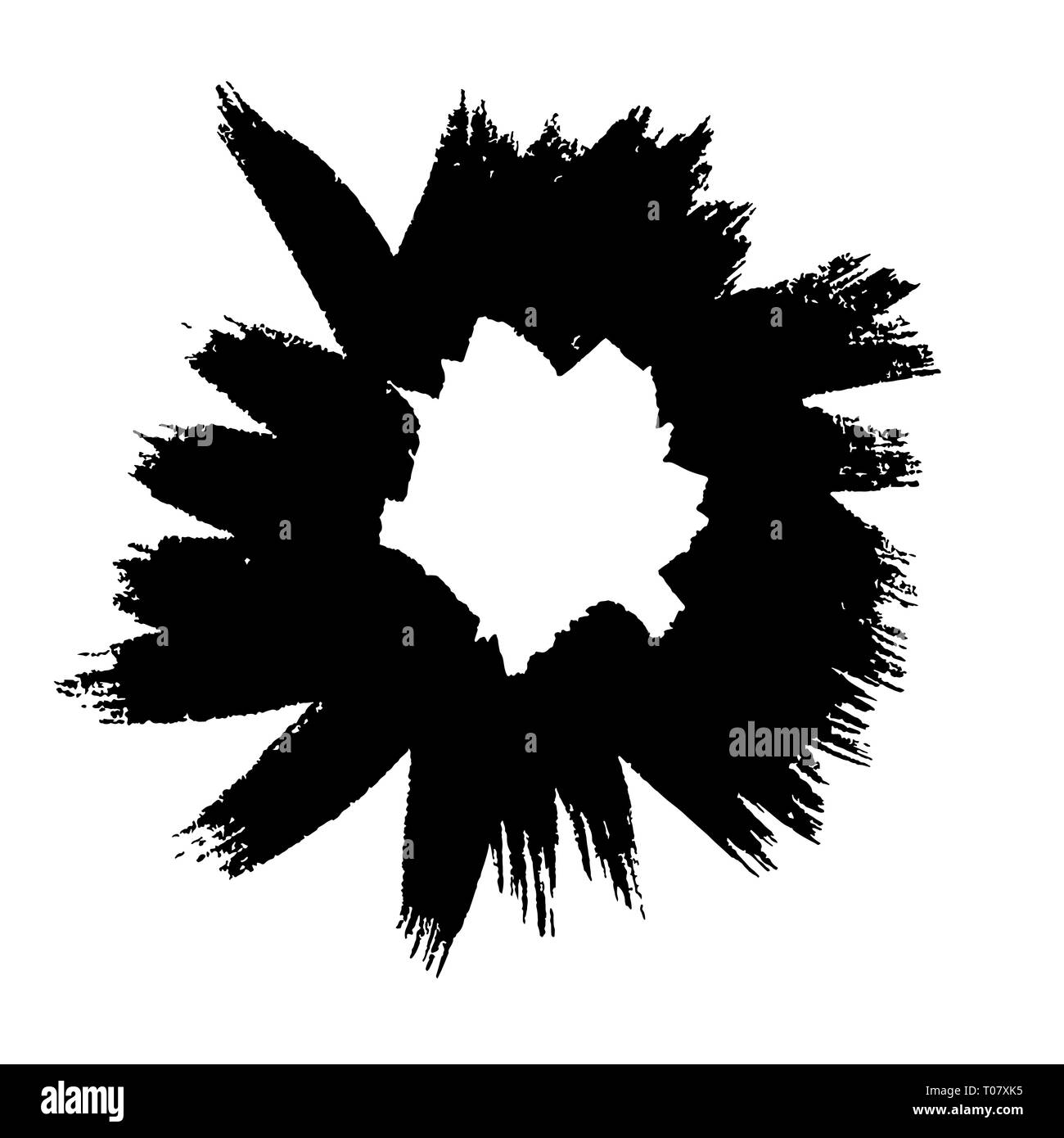 Abstract hand drawn ink dry brush frame. Vector illustration Stock ...