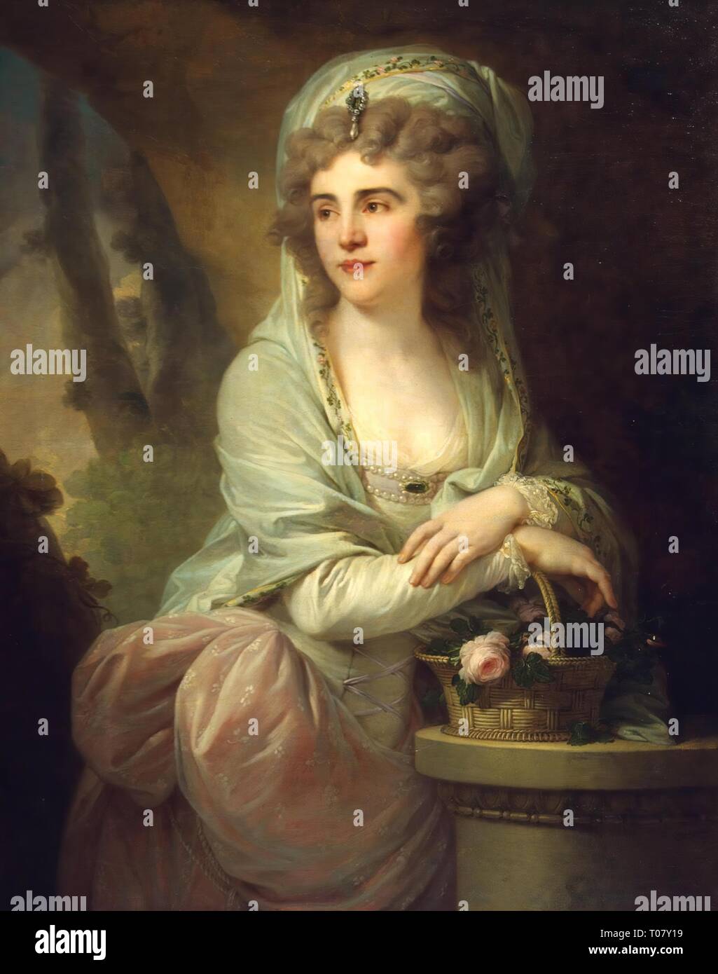 Yekaterina Samoilova  Portrait of Yekaterina Samoilova'. Austria, Between 1792 and 1796.  Dimensions: 104,5x82,5 cm. Museum: State Hermitage, St. Petersburg. Author:  Johann-Baptist Lampi I Stock Photo - Alamy