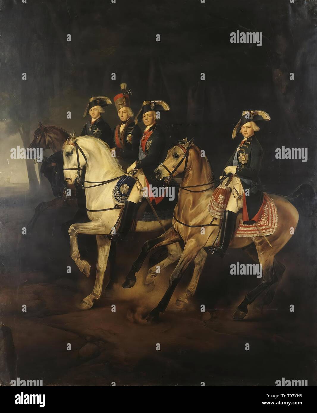 'Equestrian Portrait of Emperor Paul I with his Sons and Joseph I, King ...
